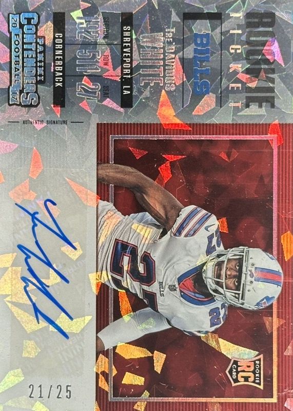 2017 Contenders #265 Rookie Ticket Auto Variation - Cracked Ice Ticket /25