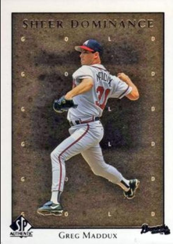 Greg Maddux 1998 SP Authentic #SD31 Sheer Dominance - Gold /2000 RAW