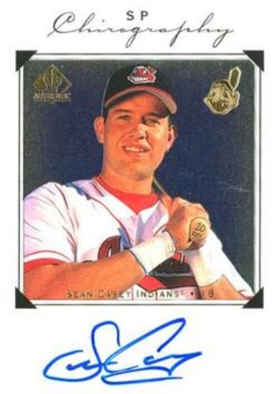 Sean Casey 1998 SP Authentic #SC Chirography Rookie RAW