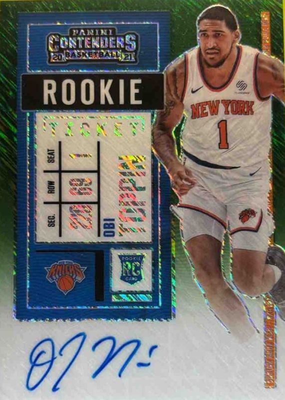 2020 Contenders #127 Rookie Ticket Auto - Premium Green Shimmer (No Ball)