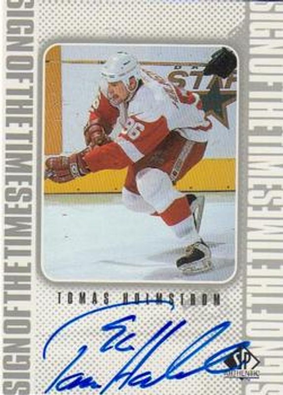 Tomas Holmstrom 1998 SP Authentic #TH Sign of the Times RAW