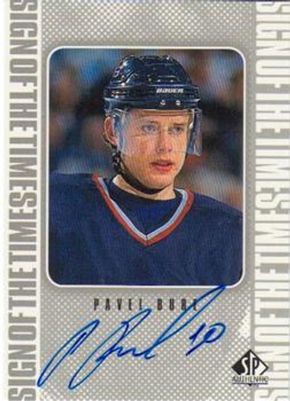 Pavel Bure 1998 SP Authentic #PB Sign of the Times RAW