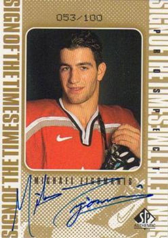 1998 SP Authentic #MZ Sign of the Times - Gold /18