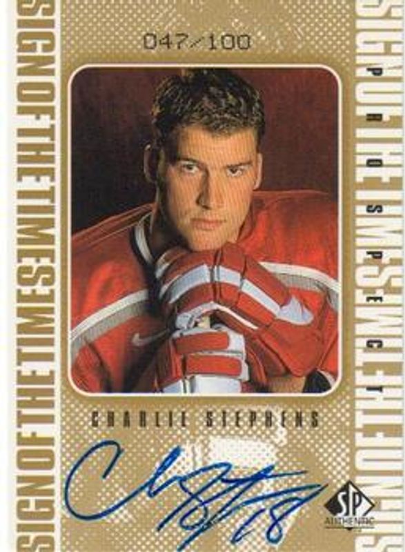 Charlie Stephens 1998 SP Authentic #CS Sign of the Times - Gold /18 Rookie RAW