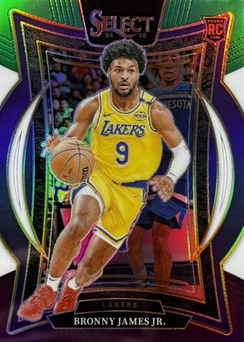 Bronny James Jr. 2024 Select #90 Concourse Green White Purple