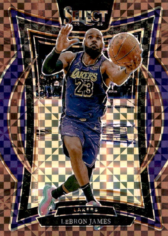 LeBron James 2024 Select #54 Concourse Bronze Checker /49 Price