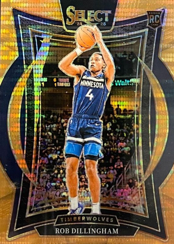 Rob Dillingham 2024 Select #84 Concourse FOTL Neon Orange Pulsar /18 Rookie RAW