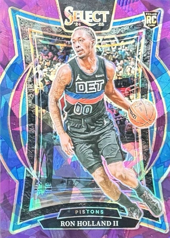 Ron Holland II 2024 Select #74 Concourse Purple Cracked Ice /99 Rookie RAW