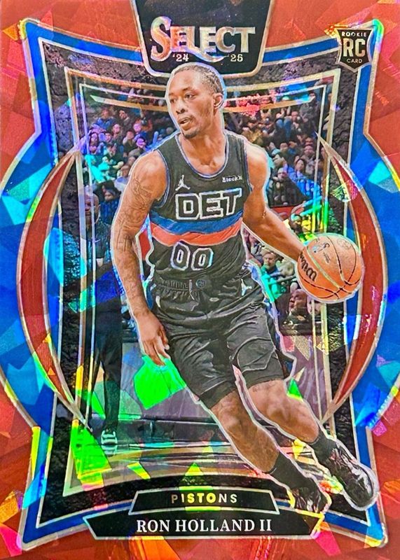 Ron Holland II 2024 Select #74 Concourse Red Cracked Ice Rookie RAW