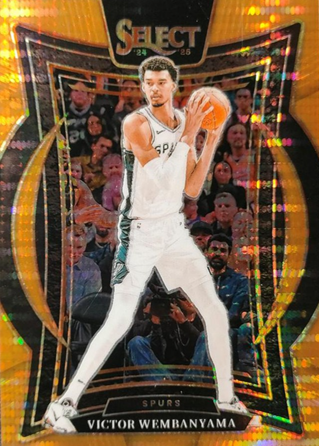 Victor Wembanyama 2024 Select #9 Concourse FOTL Neon Orange Pulsar