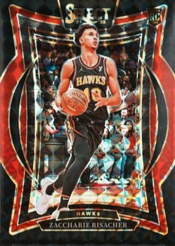 Zaccharie Risacher 2024 Select #86 Concourse Black Finite /1 Rookie RAW