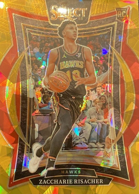 Zaccharie Risacher 2024 Select #86 Concourse Gold Cracked Ice /10 Rookie RAW