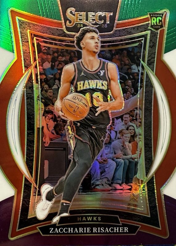 Zaccharie Risacher 2024 Select #86 Concourse Green White Purple Rookie RAW