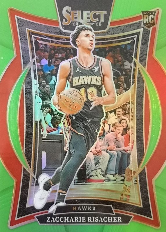 Zaccharie Risacher 2024 Select #86 Concourse Neon Green /75 Rookie RAW