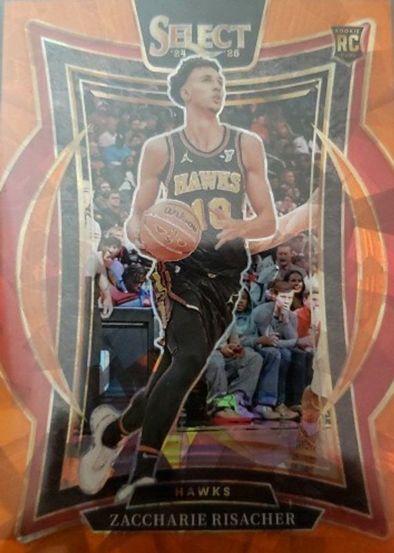Zaccharie Risacher 2024 Select #86 Concourse Orange Cracked Ice /275 Rookie RAW