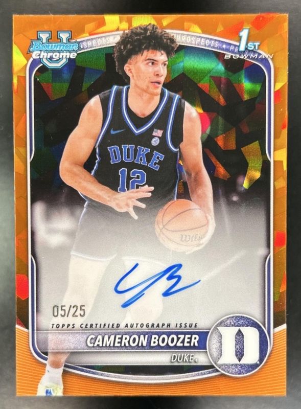 Cameron Boozer 2025 Bowman Sapphire Edition #CPA-CO Chrome Prospect ...