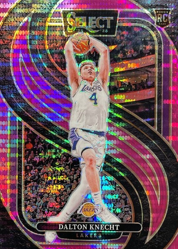 Dalton Knecht 2024 Select #186 Premier Level FOTL Neon Purple Pulsar /5 Rookie RAW