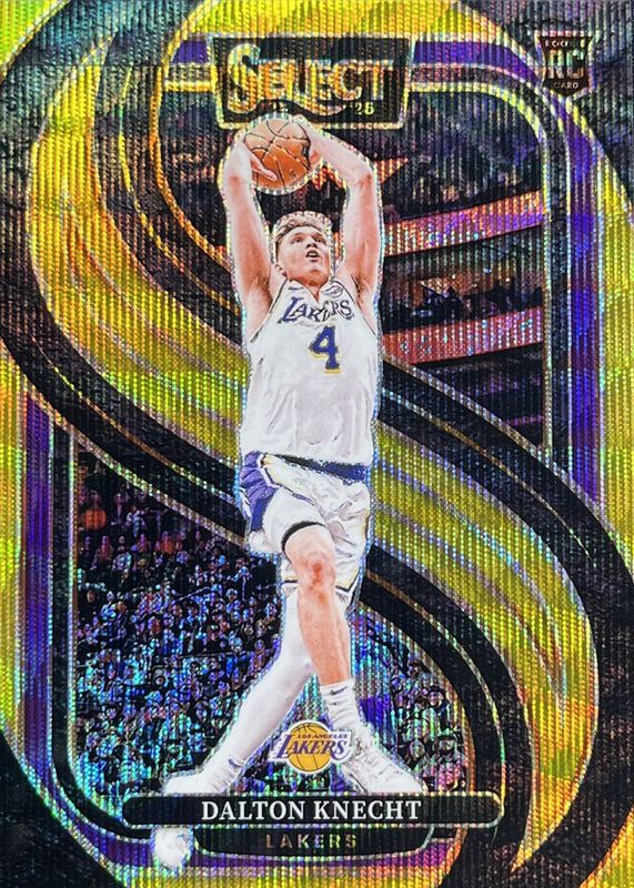 Dalton Knecht 2024 Select #186 Premier Level Gold Wave /10 Rookie RAW