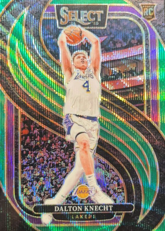 Dalton Knecht 2024 Select #186 Premier Level Green Wave /50 Rookie RAW