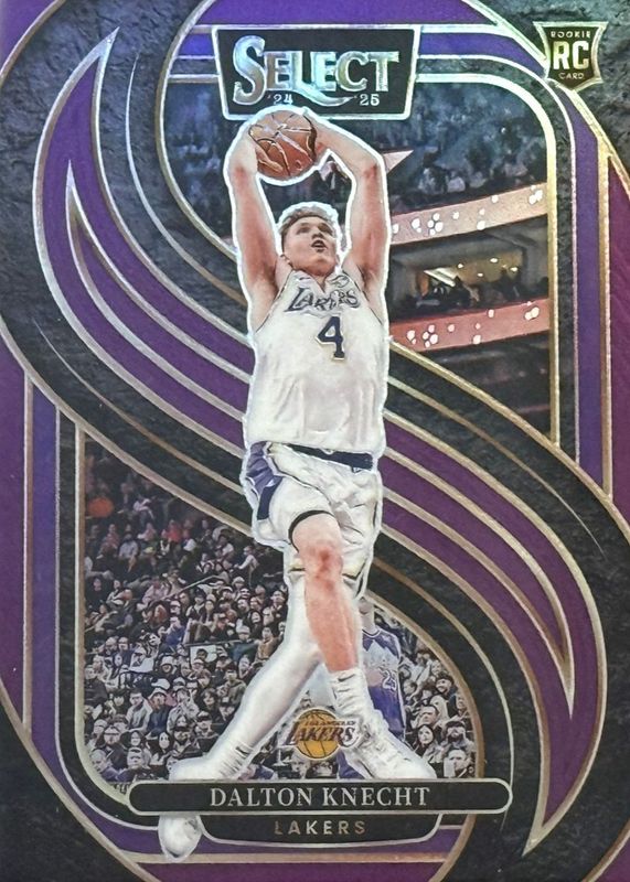 Dalton Knecht 2024 Select #186 Premier Level Purple /99 Rookie RAW