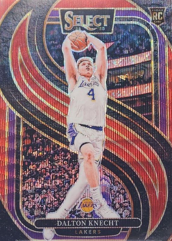 Dalton Knecht 2024 Select #186 Premier Level Red Wave Rookie RAW