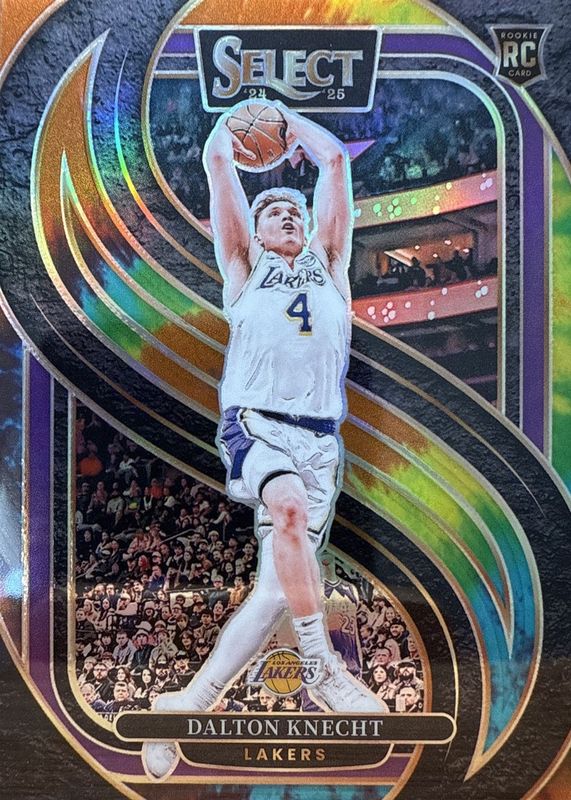 Dalton Knecht 2024 Select #186 Premier Level Tie-Dye /25 Rookie RAW