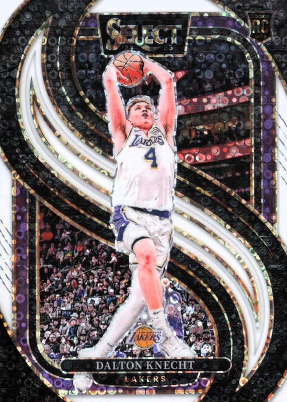 Dalton Knecht 2024 Select #186 Premier Level White Disco /75 Rookie RAW