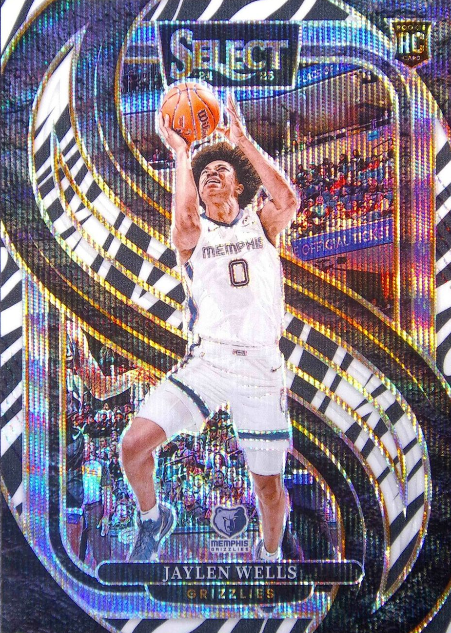 Jaylen Wells 2024 Select #188 Premier Level Zebra /(SSP) Price
