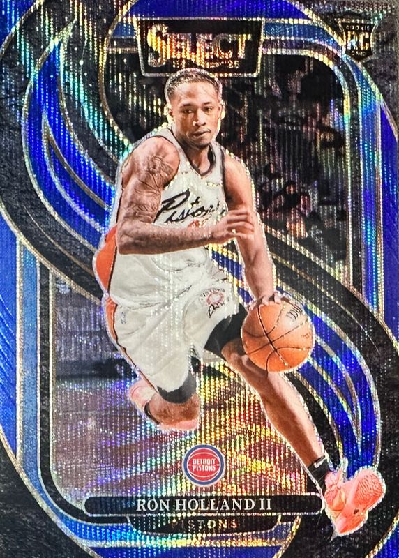 Ron Holland II 2024 Select #198 Premier Level Blue Wave /75 Rookie RAW