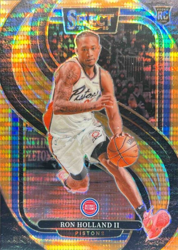 Ron Holland II 2024 Select #198 Premier Level FOTL Neon Orange Pulsar /18 Rookie RAW