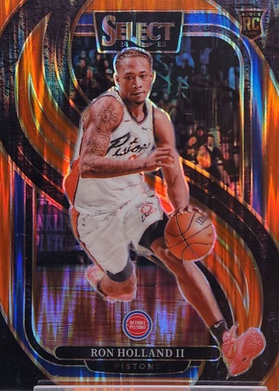 Ron Holland II 2024 Select #198 Premier Level Orange Flash Rookie RAW