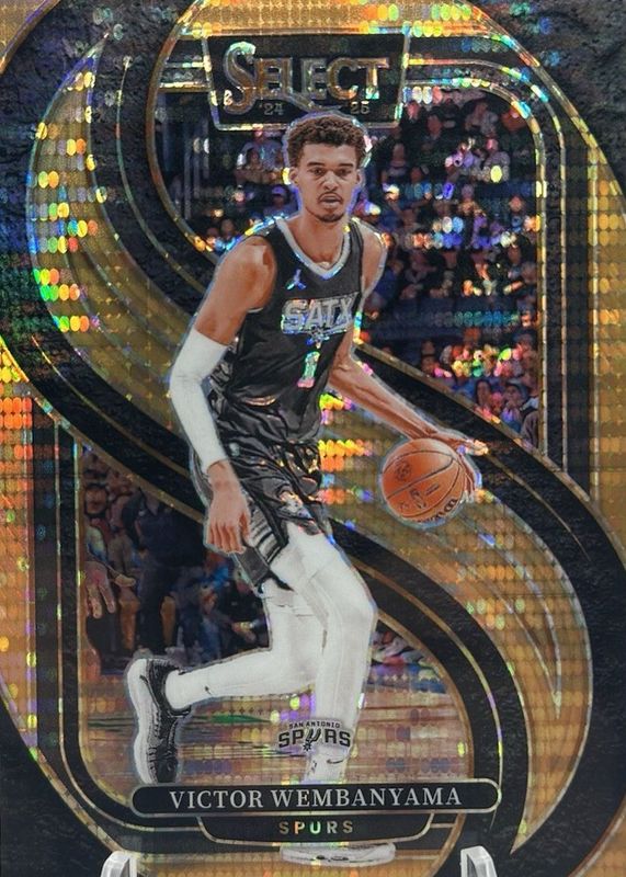 Victor Wembanyama 2024 Select #102 Premier Level FOTL Neon Orange Pulsar /18 RAW