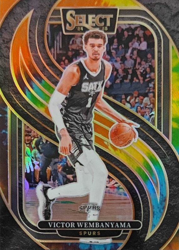 Victor Wembanyama 2024 Select #102 Premier Level Tie-Dye /25 RAW
