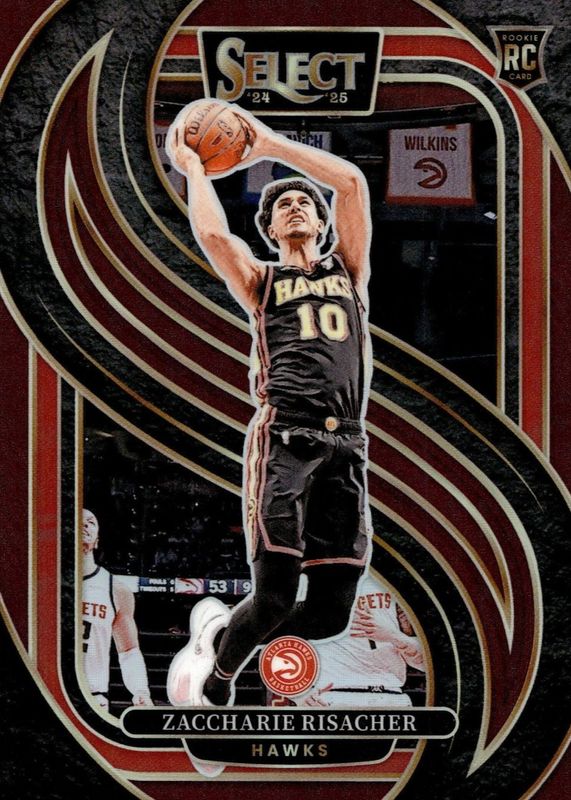 Zaccharie Risacher 2024 Select #180 Premier Level Maroon /175 Rookie RAW