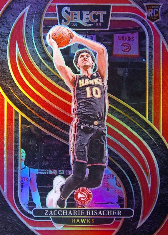 Zaccharie Risacher 2024 Select #180 Premier Level Red /199 Rookie RAW