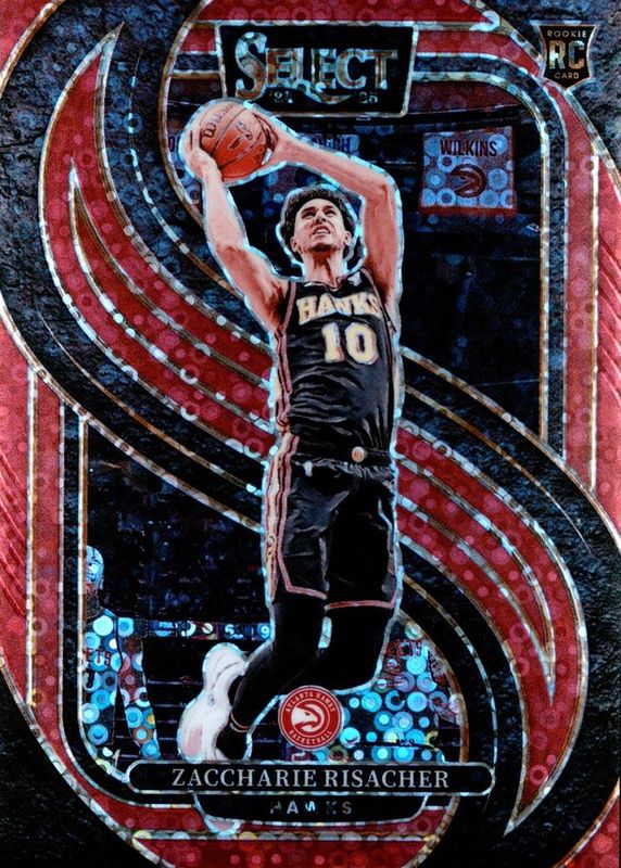 Zaccharie Risacher 2024 Select #180 Premier Level Red Disco /49 Rookie RAW