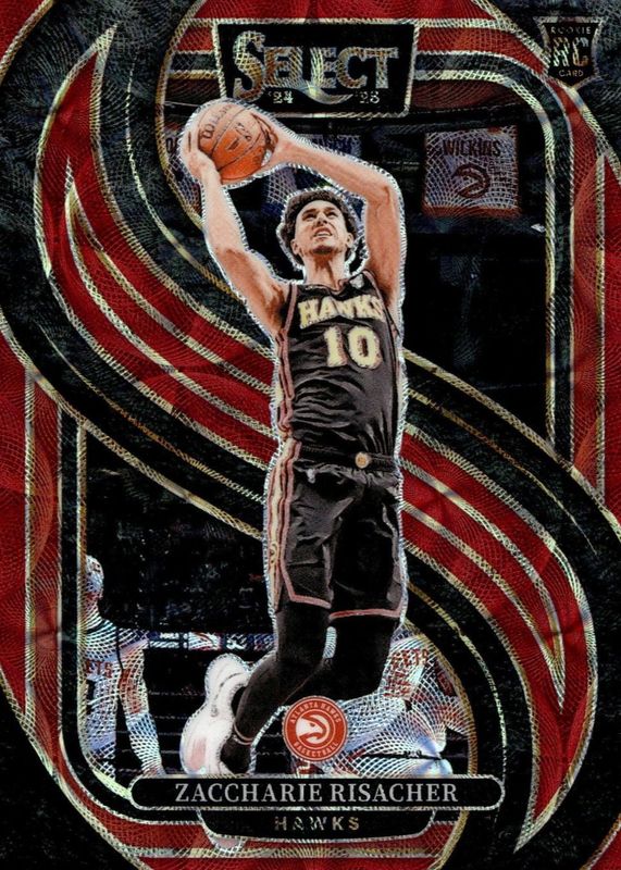 Zaccharie Risacher 2024 Select #180 Premier Level Red Scope /249 Rookie RAW