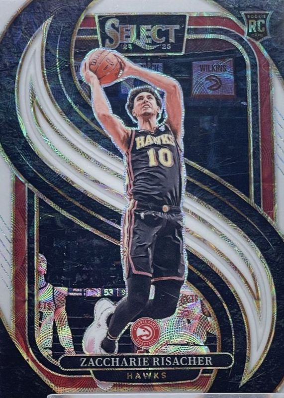 Zaccharie Risacher 2024 Select #180 Premier Level White Scope /35 Rookie RAW