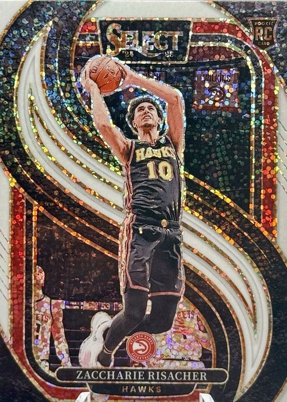 Zaccharie Risacher 2024 Select #180 Premier Level White Sparkle /(SSP) Rookie RAW