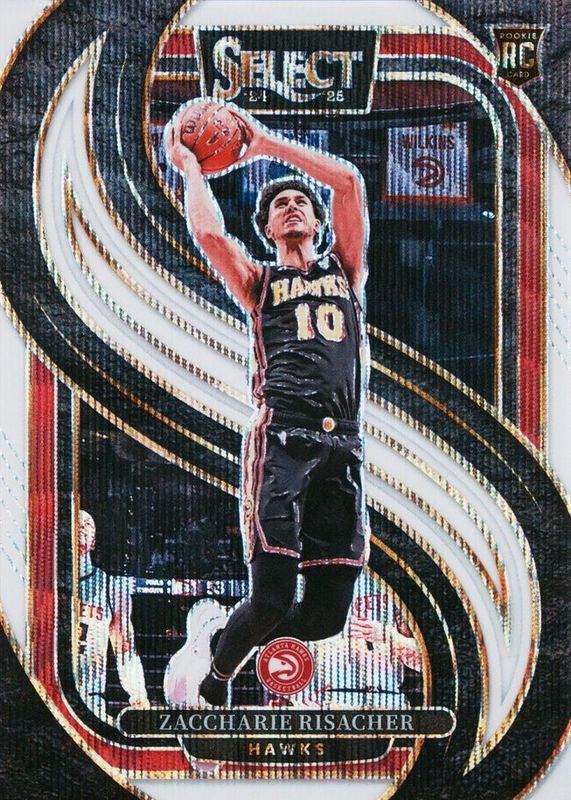 Zaccharie Risacher 2024 Select #180 Premier Level White Wave /99 Rookie RAW