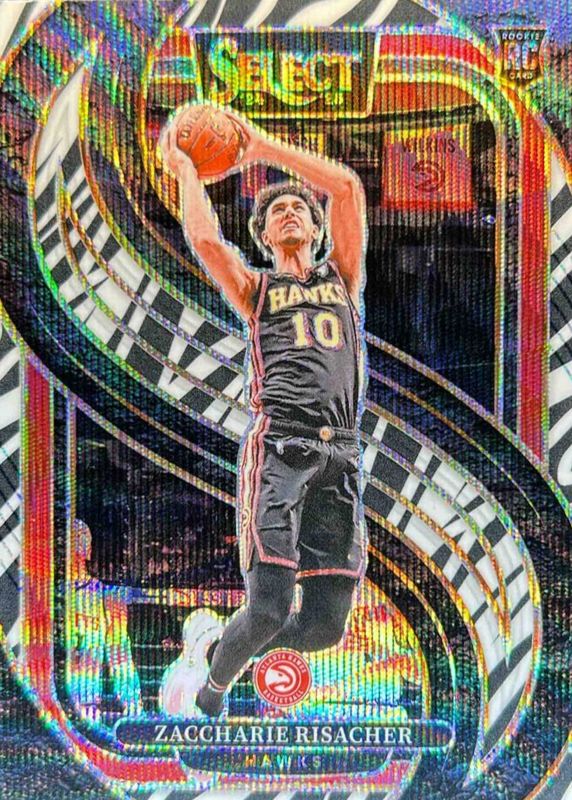 Zaccharie Risacher 2024 Select #180 Premier Level Zebra /(SSP) Rookie RAW
