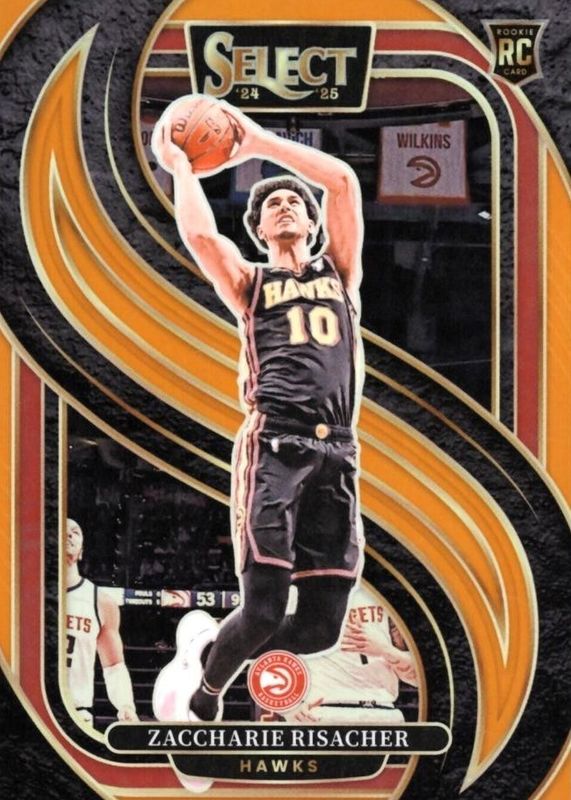 Zaccharie Risacher 2024 Select #180 Premier Level Orange /65 Rookie RAW