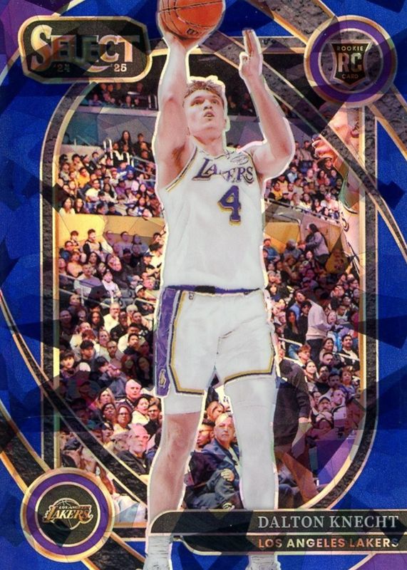 Dalton Knecht 2024 Select #276 Courtside Blue Cracked Ice Rookie RAW