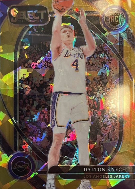 Dalton Knecht 2024 Select #276 Courtside Gold Cracked Ice /10 Rookie RAW