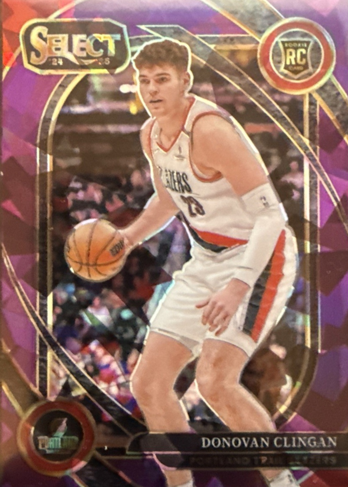 Donovan Clingan 2024 Select #270 Courtside Purple Cracked Ice /99