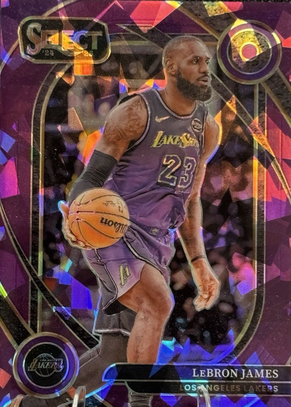 LeBron James 2024 Select #241 Courtside Purple Cracked Ice /99