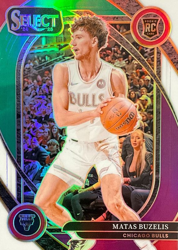Matas Buzelis 2024 Select #277 Courtside Green White Purple Rookie RAW