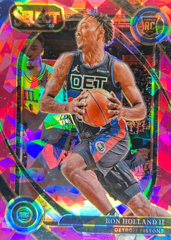 Ron Holland II 2024 Select #275 Courtside Pink Cracked Ice /99 Rookie RAW