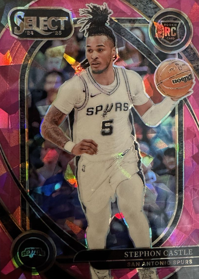 Stephon Castle 2024 Select #292 Courtside Pink Cracked Ice /99