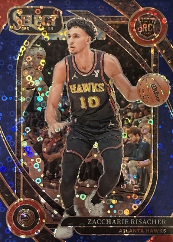 Zaccharie Risacher 2024 Select #289 Courtside Blue Disco /25 Rookie RAW